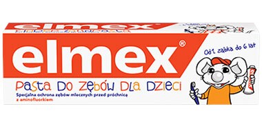 Pasta do zębów elmex® DLA DZIECI Od pierwszego ząbka do 6. urodzin Pasta do zębów elmex® DLA DZIECI Od pierwszego ząbka do 6. urodzin